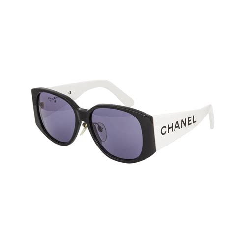 chanel black on black|chanel black and white sunglasses.